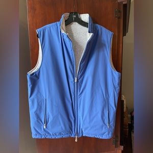Peter Millar men’s large reversible blue and gray vest